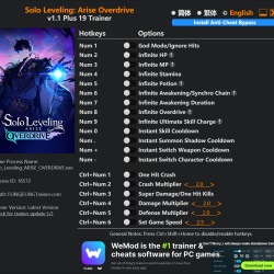 دانلود ترینر سالم بازی Solo Leveling Arise Overdrive